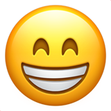 beaming face with smiling eyes apple preview