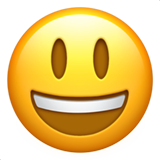 grinning face with big eyes apple preview