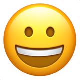 grinning face on Apple apple preview