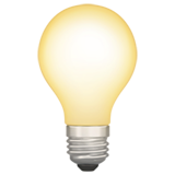 light bulb on Apple apple preview