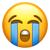 loudly crying face on Apple apple preview