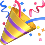 party popper on Apple apple preview