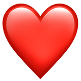 red heart on Apple apple preview