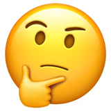 thinking face on Apple apple preview
