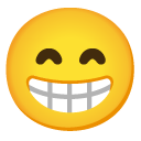 beaming face with smiling eyes google preview