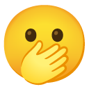 face with open eyes and hand over mouth on Google google preview