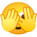 face with peeking eye on Google google preview