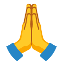 folded hands on Google google preview