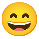 grinning face with smiling eyes google preview