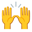 raising hands on Google google preview