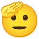 saluting face on Google google preview