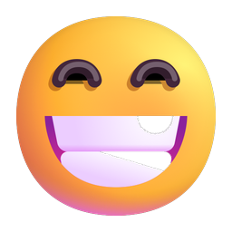 beaming face with smiling eyes microsoft preview