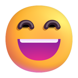 grinning face with smiling eyes microsoft preview