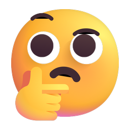 thinking face on Microsoft microsoft preview