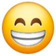 beaming face with smiling eyes samsung preview