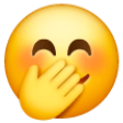 face with hand over mouth on Samsung samsung preview