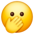 face with open eyes and hand over mouth on Samsung samsung preview