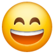 grinning face with smiling eyes samsung preview