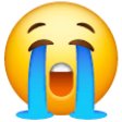 loudly crying face on Samsung samsung preview