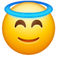 smiling face with halo on Samsung samsung preview