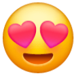 smiling face with heart eyes on Samsung samsung preview