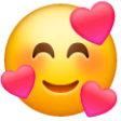 smiling face with hearts on Samsung samsung preview