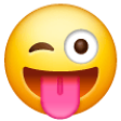winking face with tongue on Samsung samsung preview